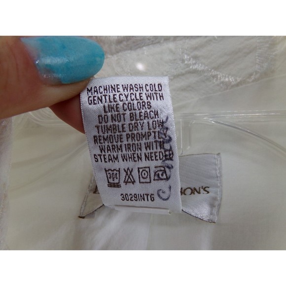 Drapers And Damons Women’s White Lace Jacket  16P button Blazer with pockets - Picture 4 of 9